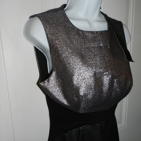 BCBGMAXAZRIA Odeya Dress Full Length Gown Maxi Formal Metallic Size 6🆕⌚📦🏃💨🚚 - Picture 9 of 16